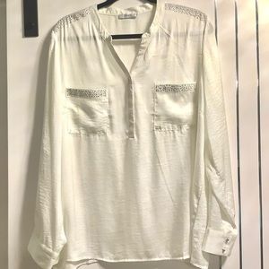 Plus Size 1X Ricki’s Off White dress Silky Blouse